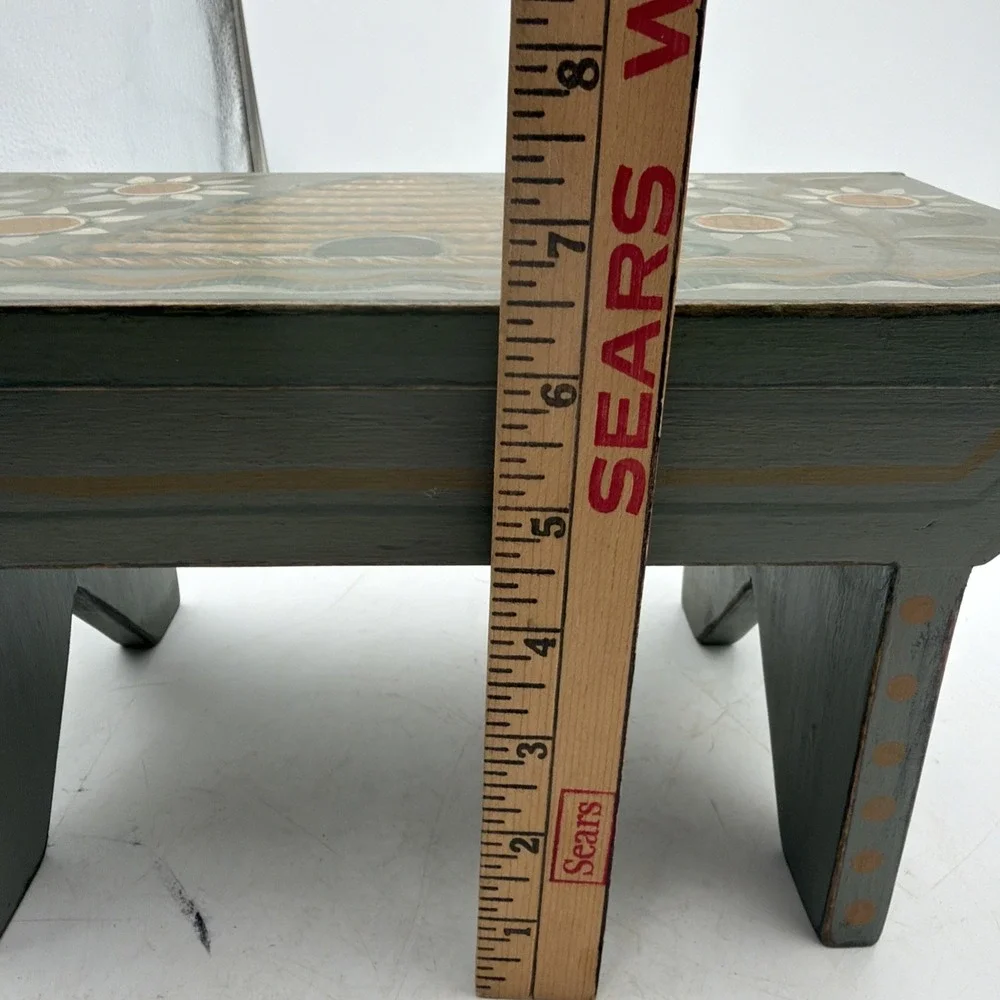 Vintage Small Wooden Foot Stool  12